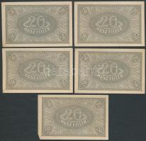 1920. 20f "06"-os sorozat (5x) T:I(egyik II)
