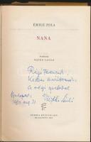 Emile Zola: Nana, Európa Kiadó, Bp. 1961, A fordító, Vajthoó László dedikálásával