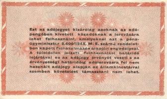 1946. 100.000.000AP vastagabb fehér papír (2x) T:I,I-(egyiken apró sarokkopás)