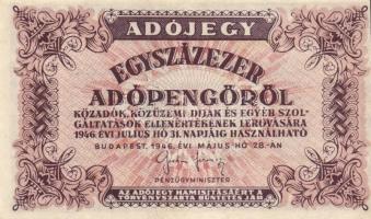 1946. 100.000AP (3x) mind különféle típus + 1.000.000AP T:I,II,III