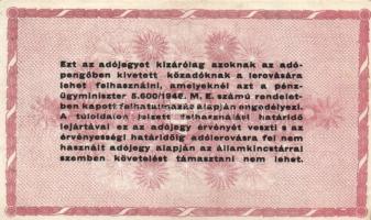 1946. 100.000AP (3x) mind különféle típus + 1.000.000AP T:I,II,III