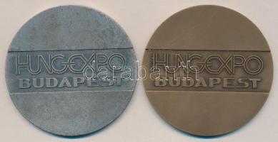 1981. "Őszi Budapest Nemzetközi Vásár" Br emlékplakett (d=68mm) díszdobozban + 1982. "...
