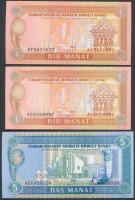 Türkmenisztán 6klf modern bankjegy T:I Turkmenistan 6 different modern banknotes C:Unc