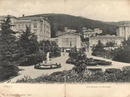 Dalmácia - 7 db régi városképes lap, közte egy Abbazia panorámalap