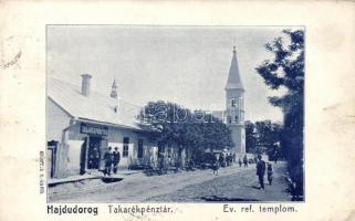 Hajdúdorog takarékpénztár és templom (fl)