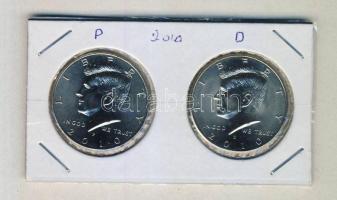 USA 2010P/D. 1/2$ Ag "Kennedy" (2x) T:1 USA 2010P/D. 1/2 Dollar Ag "Kennedy" (2x) C:Unc