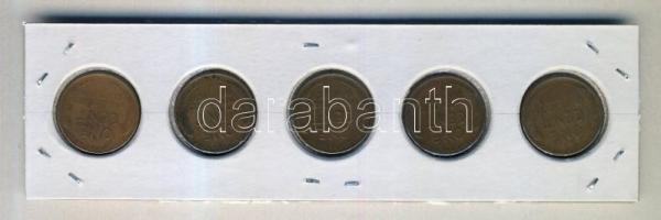 USA 1919S 1c + 1929S 1c + 1939S 1c + 1940S 1c + 1941S 1c T:2-,3
USA 1919S 1 cent + 1929S 1 cent + 19...