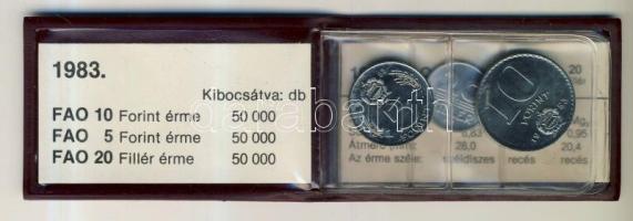 1983 "FAO" sor 20f, 5Ft, 10Ft eredeti plasztikcsomagolásban, tanúsítvánnyal T:BU