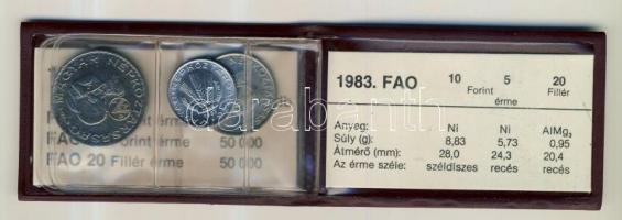 1983 "FAO" sor 20f, 5Ft, 10Ft eredeti plasztikcsomagolásban, tanúsítvánnyal T:BU