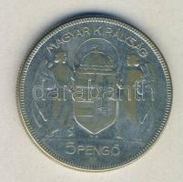 1930. 5P Ag "Horthy jobbra" T:3