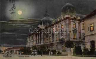 Nagyvárad palace of finance at night