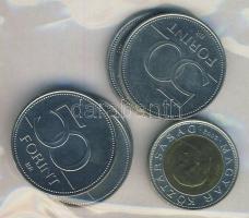 2002. 100Ft "Kossuth" + 2004-2007. 50Ft 5db klf emlékverete T:2