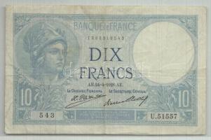Franciaország 1928. 10Fr T:III France 1928. 10 Francs C:F