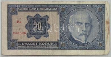 Csehszlovákia 1926. 20K T:III Czechoslovakia 1926. 20 Korun C:F