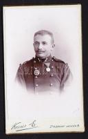 1898 Pozsonyi csendőr keményhátú fotó 6,5x10,5cm