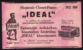 cca 1910 Ideal toalettpapír szórólapja 8x14cm