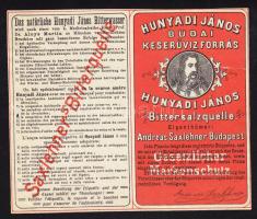 cca 1910 Hunyadi János keserűvíz reklám 13x16cm
