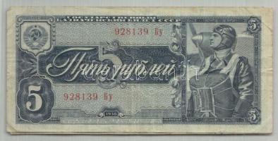 Szovjetunió 1938. 5R (2x) T:III Soviet Union 1938. 5 Rubles (2x) C:F
