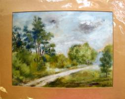 Csere András: Erdőszél, tempera-papír, jelzett, paszpartuban 40x50cm