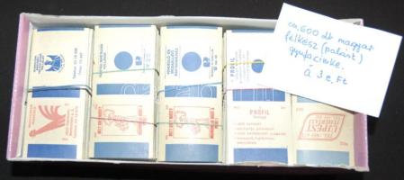 kb. 600db magyar félkész (palást) gyufacímke