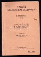 1941 Magyar Statisztikai Zsebkönyv, kiadja a M. Kir. Központi Statisztikai Hivatal, szerkesztette vitéz Mike Gyula Dr.