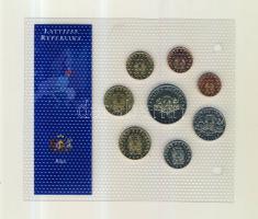 Lettország 1992-2003. 1s-2L 8klf darab "Az utolsó Lat forgalmi pénzek" szettben T:1 Latvia 1992-2003. 1 santims - 2 Lati, 8 different coins "The Last Lats coins" set C:Unc