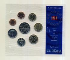 Lettország 1992-2003. 1s-2L 8klf darab "Az utolsó Lat forgalmi pénzek" szettben T:1
Latvia...