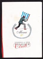 1996 Marlboro Magyar Nagydíj menüje a One Paddock Clubban