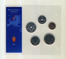Norvégia 2006. 50ö-20K 5klf darab "Az utolsó Korona forgalmi pénzek" szettben T:1 Norway 2006. 50 öre - 20 Krone, 5 different coins "The Last Krone coins" set C:Unc
