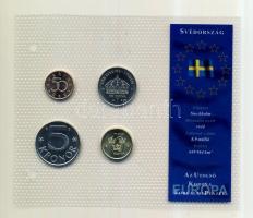 Svédország 2002-2003. 50ö-5K 4klf darab "Az utolsó Korona forgalmi pénzek" szettben T:1
Sw...