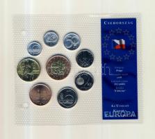 Csehország 2001-2004. 10h-50K 9klf darab "Az utolsó Korona forgalmi pénzek" szettben T:1
C...