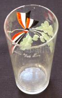 Kézzel festett I. világháborús német propaganda üvegpohár