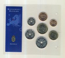 Dánia 2003-2005. 25ö-20K 7klf darab "Az utolsó Korona forgalmi pénzek" szettben T:1 Denmark 2003-2005. 25 ore - 20 Kroner, 7 different coins "The Last Krone coins" set C:Unc