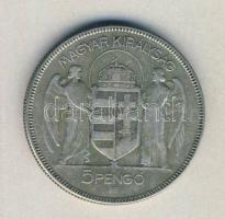 1930. 5P Ag "Horthy jobbra" T:3