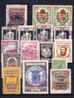16db magyar segély és illetékbélyeg, pár levélzáró