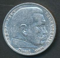 Német 3. Birodalom 1936A 5M Ag "Hindenburg" T:2-
German Third Reich 1936A 5 Marks Ag &quot...