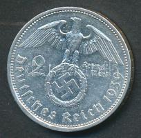Német 3. Birodalom 1939A 2M Ag "Hindenburg" T:2 German Third Reich 1939A 2 Marks Ag "Hindenburg" C:XF