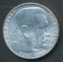 Német 3. Birodalom 1938E 2M Ag "Hindenburg" T:2
German Third Reich 1938E 2 Marks Ag "...