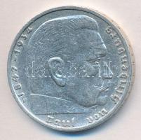 Német 3. Birodalom 1937F 2M Ag "Hindenburg" T:2-
German Third Reich 1937F 2 Marks Ag &quot...