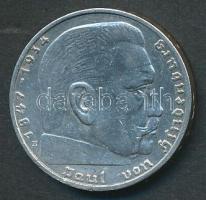 Német 3. Birodalom 1937E 2M Ag "Hindenburg" T:2-
German Third Reich 1937E 2 Marks Ag &quot...