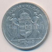 1930. 5P Ag "Horthy jobbra" T:3