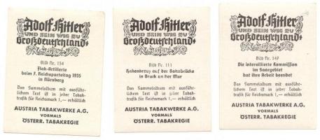 1935-44  3db Német nemzetiszocialista eredeti propaganda cigaretta kártya gyűjtőkép