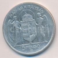 1930. 5P Ag "Horthy jobbra" T:3