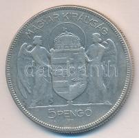 1930. 5P Ag "Horthy jobbra" T:3