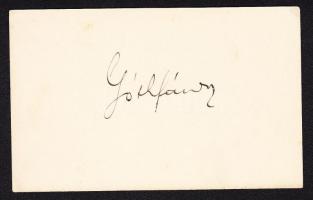 Góth Sándor színész, rendező aláírása