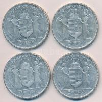 1930. 5P Ag "Horthy jobbra" (4x) T:3