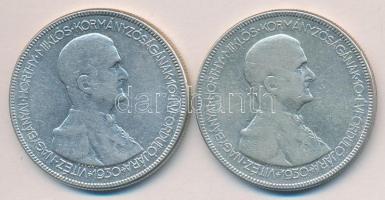 1930. 5P Ag "Horthy jobbra" (2x) T:3
