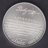 2002. 3000Ft Ag "Bolyai János" T:BU Csak 3000db!