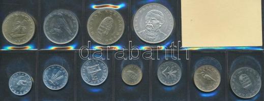 1995. 10f-200Ft 11klf db, szettben, benne 200Ft Ag "Deák" T:1