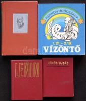 4db klf témájú minikönyv: Vörös újság, 2db Lenin, Vízöntő